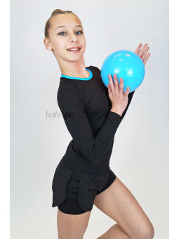 Long sleeve gymnastics top BALESPO RGC 220-100.2 with turquoise trim