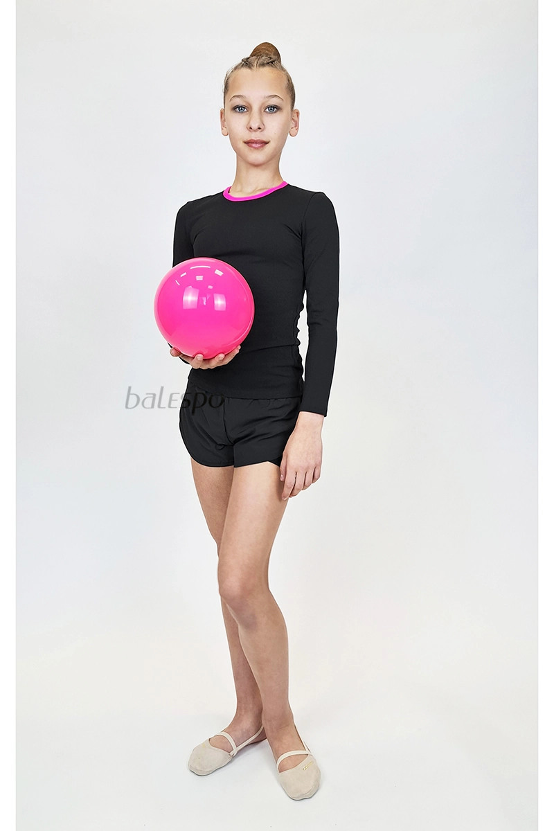 Long sleeve gymnastics top BALESPO RGC 220-100.1 with pink trim