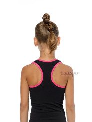 Gymnastics racerback tank top BALESPO RGC 240-100.1 black with pink trim