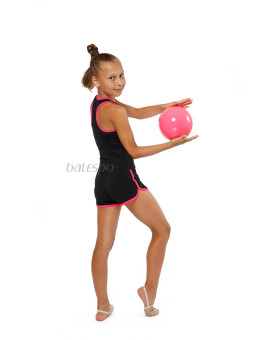 Gymnastics racerback tank top BALESPO RGC 240-100.1 black with pink trim