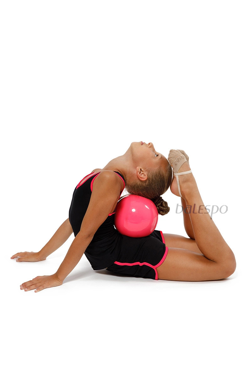 Gymnastics racerback tank top BALESPO RGC 240-100.1 black with pink trim