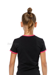 Gymnastics T-shirt BALESPO RGC 210-100.1 with pink trim