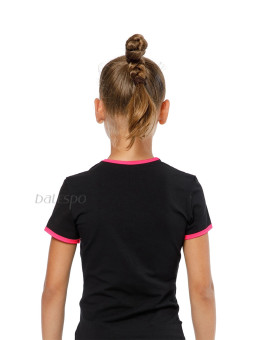 Gymnastics T-shirt BALESPO RGC 210-100.1 with pink trim
