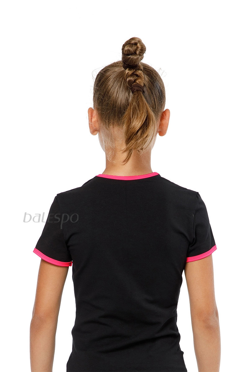 Gymnastics T-shirt BALESPO RGC 210-100.1 with pink trim