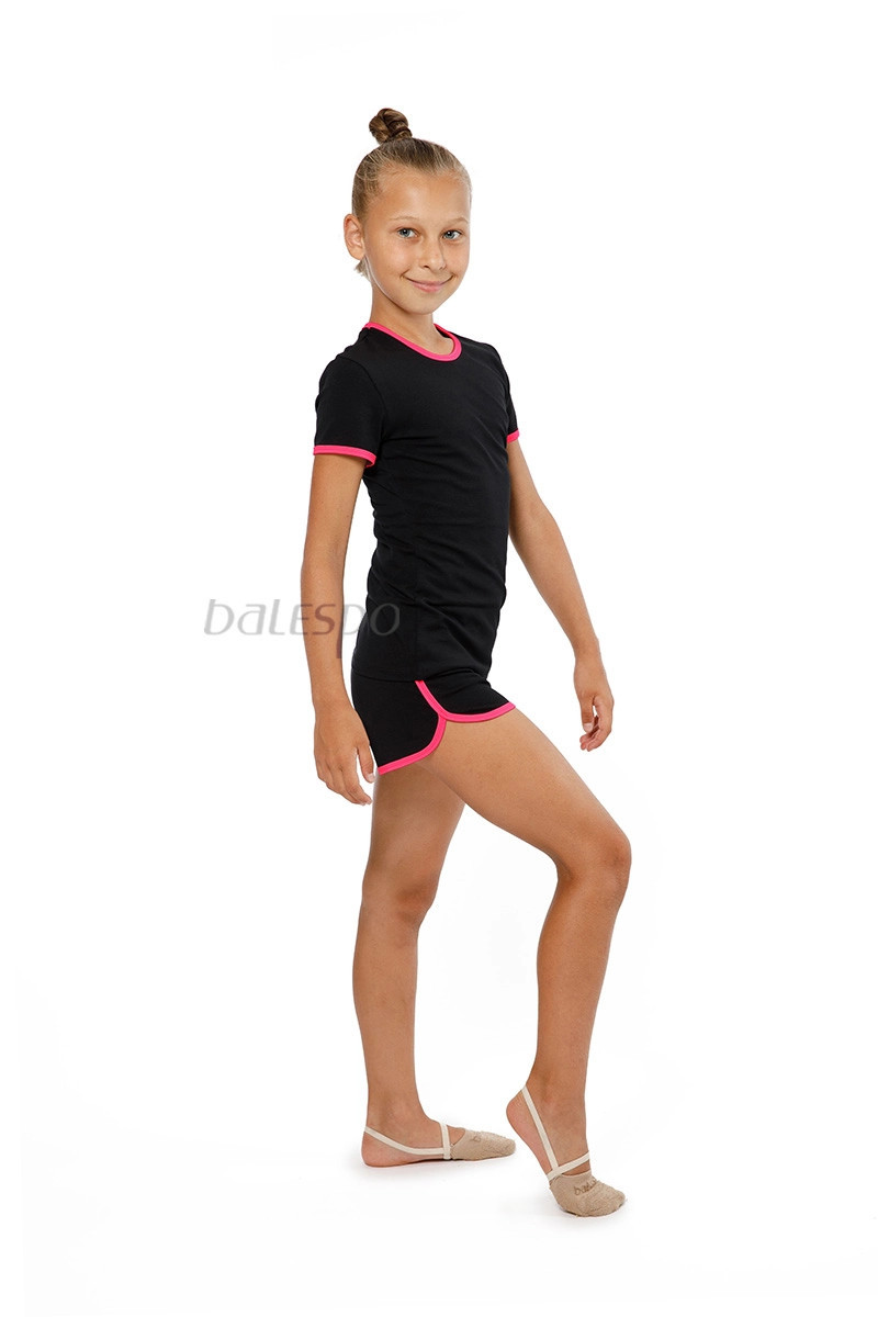 Gymnastics T-shirt BALESPO RGC 210-100.1 with pink trim