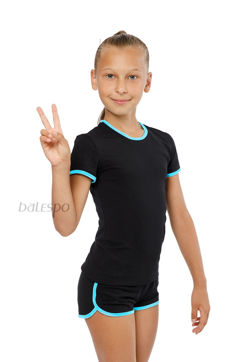 Gymnastic shorts BALESPO RGC 620-100.1 black with color trim
