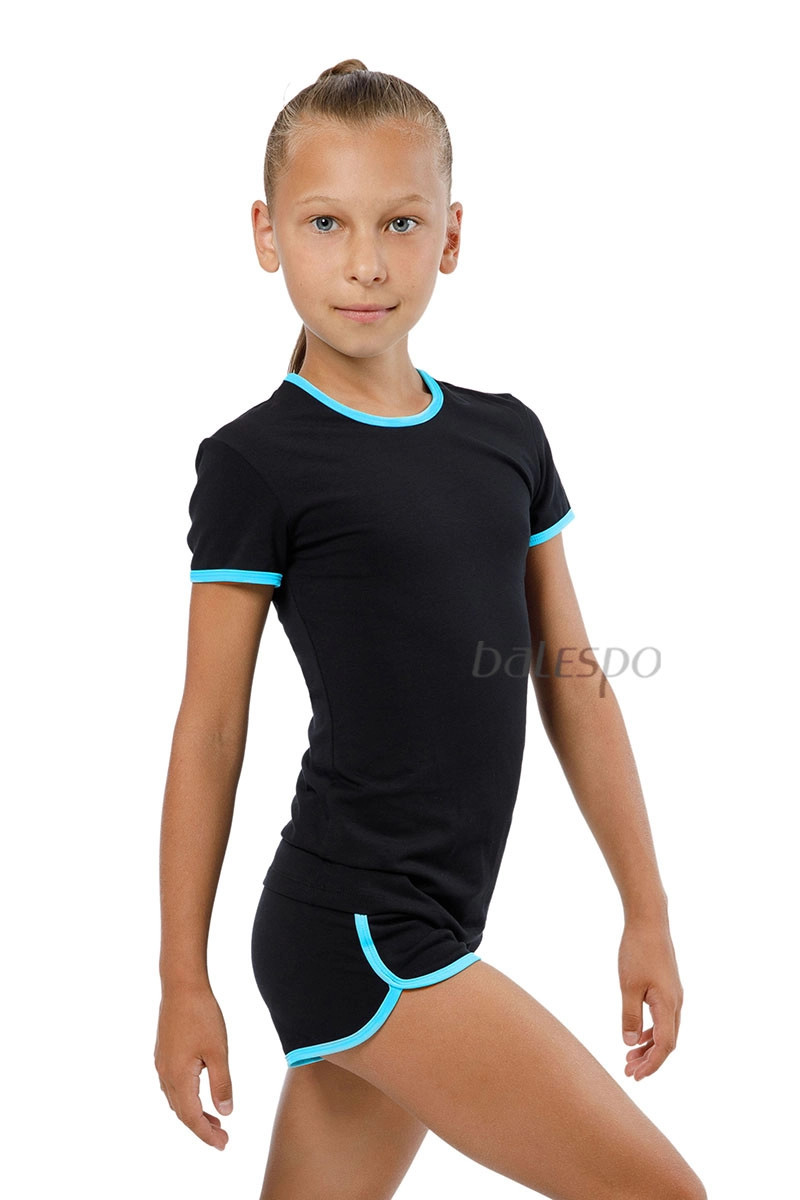 Gymnastic shorts BALESPO RGC 620-100.1 black with color trim