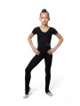 Short-sleeve gymnastic unitard with stirrup leggings BALESPO BC 450-100