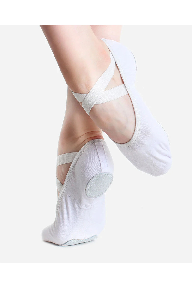 So Danca SD16 Bliss Stretch Canvas Ballet Shoes White