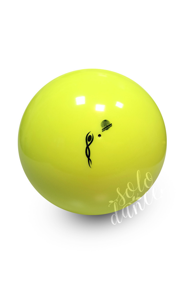 Venturelli rhythmic gymnastics ball Silver Line 18 cm Yellow 118 FIG