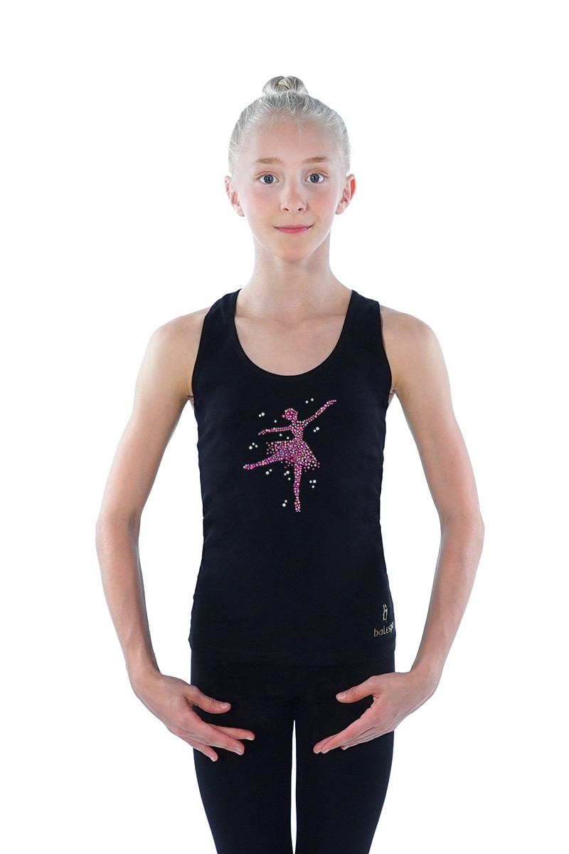 Girls Dance Tank Top BALESPO BC240.7-100 — Crystal Embellished Racerback