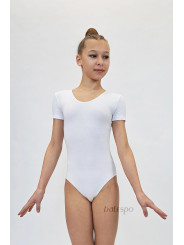 Short sleeve leotard BALESPO BC 310-100 white