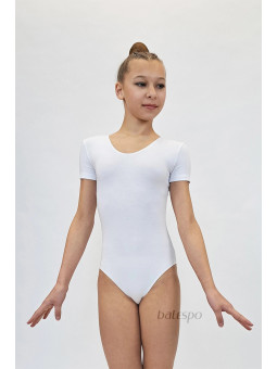 Short sleeve leotard BALESPO BC 310-100 white