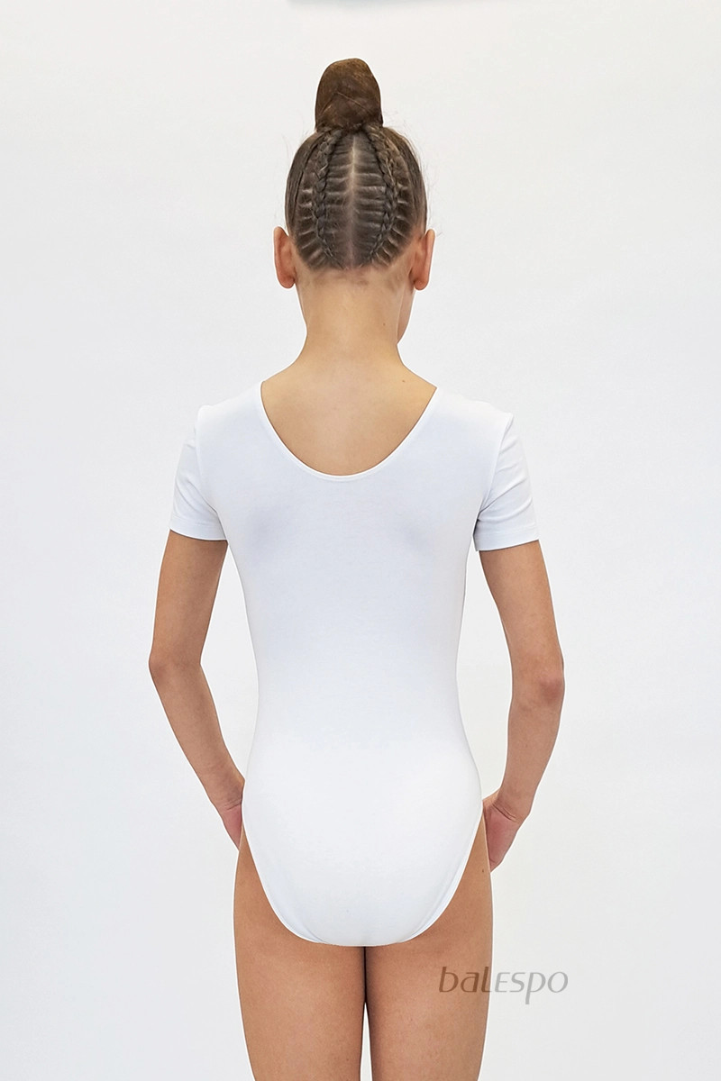 BALESPO Short-Sleeve Leotard BC 310-100 | White