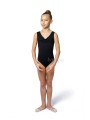 Ballet leotard with tank sleeves and a ruched front BALESPO ВС 380-100 black