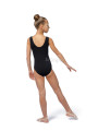 Ballet leotard with tank sleeves and a ruched front BALESPO ВС 380-100 black