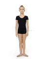 Short-sleeve gymnastics biketard BALESPO BC 410-100 black