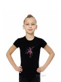 T-shirt for dancers BALESPO BC210.7-100 with pink crystals "Dancer